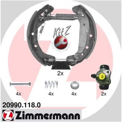 Sada brzdových čeľustí ZIMMERMANN 20990.118.0