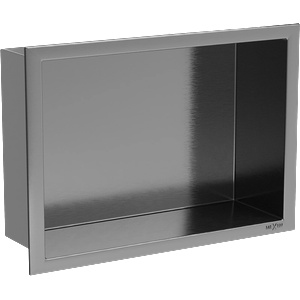 Mexen X-Wall-R вградена полица с яка 30 x 20 cm, матиран gun gray - 19E0302010 (19E0302010)