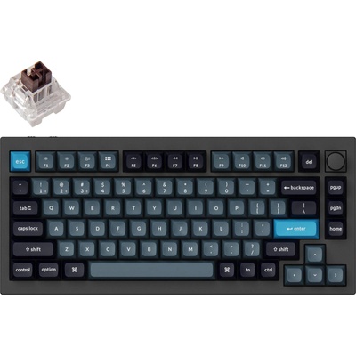 Keychron Q1 Pro Black-Blue QMK TKL K Brown Switch (Q1P-M3)