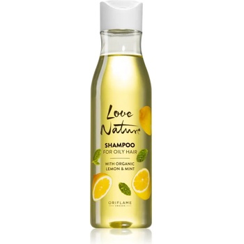 Image 1 of Oriflame Love Nature Organic Lemon & Mint дълбоко почистващ шампоан за мазна коса 250ml