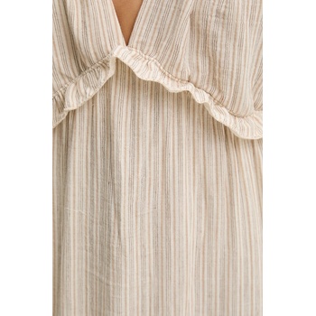 ANSWEAR Памучна рокля Answear. LAB в бежово среднодълга разкроена (111480.tos)