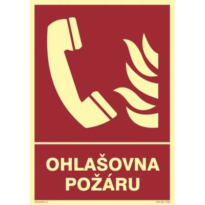 Grafiko | Ohlašovna požárů - fotoluminiscenční - Materiál Plast, Rozměr 297x210mm