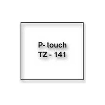 Brother TZ-141 / TZe-141, 18mm x 8m, čierna tlač / priehľadný podklad, originálná páska