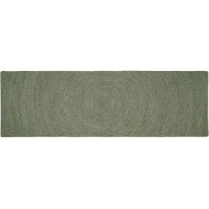 vidaXL Килими за помещение Маслиненозелено 80 x 250 cm юта (42010578)