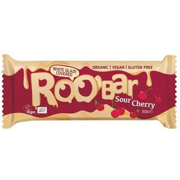 Био суров десерт Roo bar вишна с бяла глазура 30гр