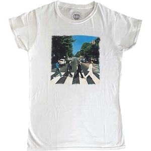 The Beatles Vintage Abbey Road (Back Print) White M Дамски Риза (BEATTEE03LW02)