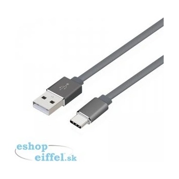 TB Touch AKTBXKU1PAC100G USB CM - USB AM, metal connestor,1m, šedý