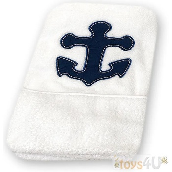 Image 1 of Бебешко одеяло с котва бяло 100 х 90 см 62109