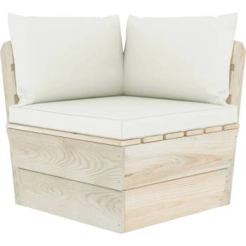 Image 1 of vidaXL Палетни възглавници 3 бр кремавобели Оксфорд плат (315066)