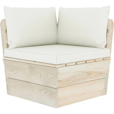 vidaXL Палетни възглавници 3 бр кремавобели Оксфорд плат (315066)