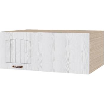 Image 1 of ИРИМ Горен ъглов кухненски шкаф Сити МФ-Бяло фладер-04-113 десен 90 см