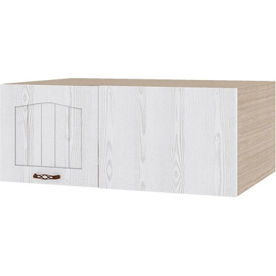 ИРИМ Горен ъглов кухненски шкаф Сити МФ-Бяло фладер-04-113 десен 90 см