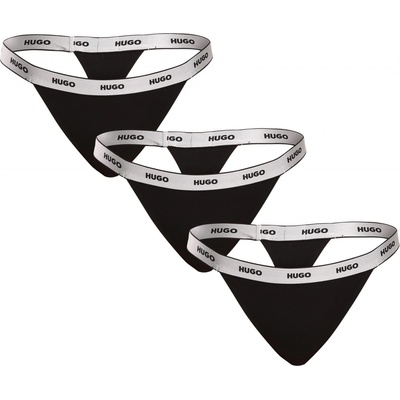 Hugo Boss 3PACK dámske tangá (50502802 001) čierná