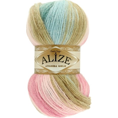 Alize Angora Gold Batik 2970 ružovo modrá