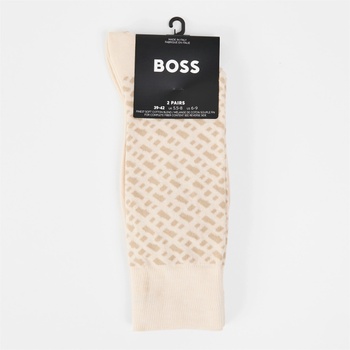 Image 1 of Boss Чорапи Boss Men's RS Monogram Crew Socks - Light Beige 270