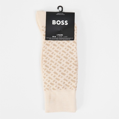 Boss Чорапи Boss Men's RS Monogram Crew Socks - Light Beige 270