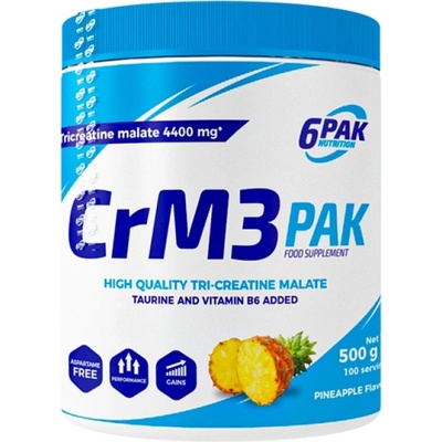 6PAK Nutrition CrM3 PAK (Tri-Creatine Malate + Taurine) [500 грама] Ананас