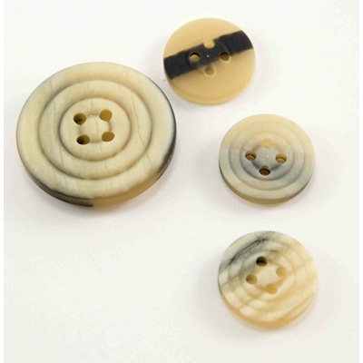 Dierkový gombík - kameninový melír - priemer 1,5 cm
