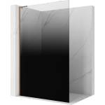 Mexen Kioto L душ врата Walk-in 110 x 200 cm, черно омбре 8 mm, четкан мед - 800-110-103-65-76 (800-110-103-65-76)