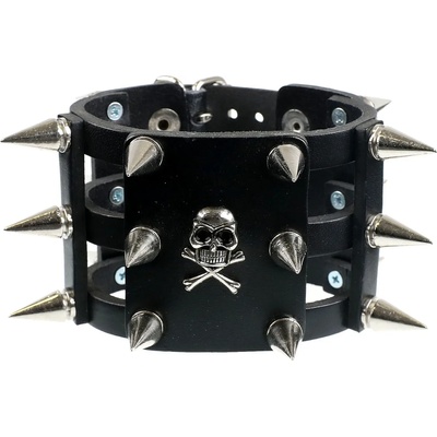 Leather & steel fashion Гривна Skull - LSF1 35