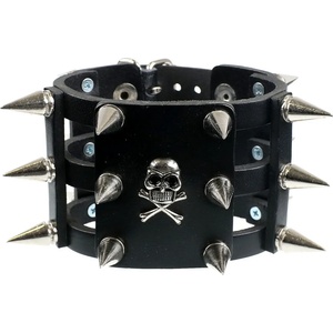 Leather & steel fashion Гривна Skull - LSF1 35