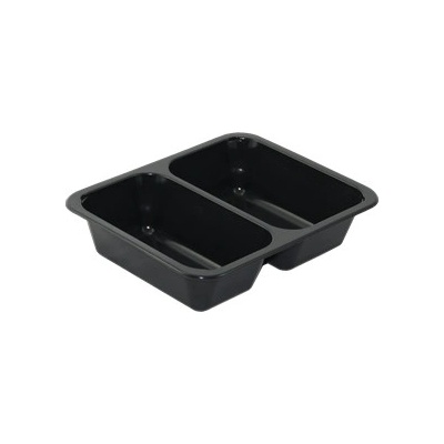 ECOFOL Plastová zatavovací miska LIGHT 2D černá PP 227x178x40 mm ideal pack® bal/50 ks