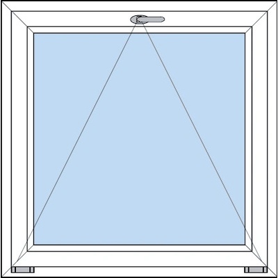 OknaDvereNaMiru.cz Plastové okno sklopné antracit 60 x 100 cm