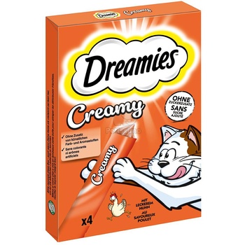 Dreamies Creamy лакомство за котки - пилешко 4 x 10 г