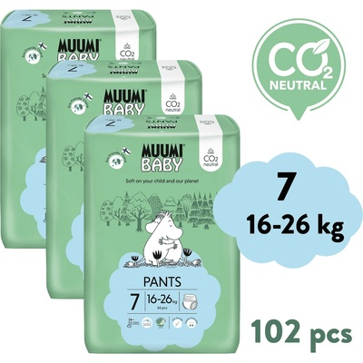 Muumi Extra Large 16-26 kg size 7 eko 102 ks