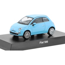 Kyosho Fiat Nuova 500 2007 modrá časopis s modelem 1:64