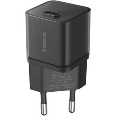 Baseus Зарядно устройство GaN5S, Type-C, 20W - Baseus (P10162503113113-00) - Черно