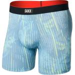 Saxx Мъжко синтетично термобельо Saxx Multi-Sport Mesh Boxer Brief Fly Synthetic base layer - Palm Screen / Faded Denim (014-2278-0511)