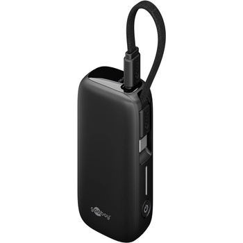 Goobay 76250 Powerbank 5000mAh с вграден USB-C кабел 20W Черно (76250)
