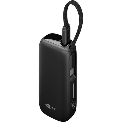 Goobay 76250 Powerbank 5000mAh с вграден USB-C кабел 20W Черно (76250)