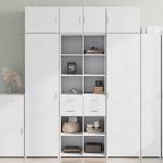vidaXL Висок шкаф, бял, 70x42, 5x185 см, инженерно дърво (3281462)