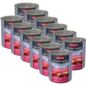 Animonda GranCarno Sensitiv Adult - говеждо с картофи 12 x 800г