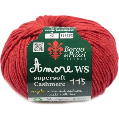 Borgo de' Pazzi Amore WS Super soft Cashmere 115 Červená 43