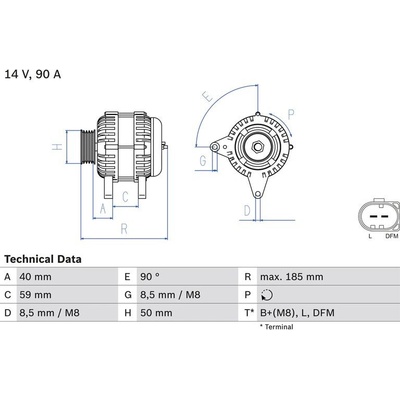 Alternátor BOSCH (BO 0986041920)