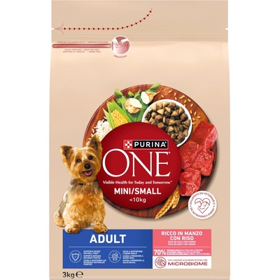 Purina ONE adult malá hovězí rýže 3 kg