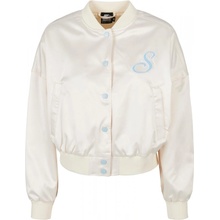 Ladies Starter Satin College Jacket palewhite