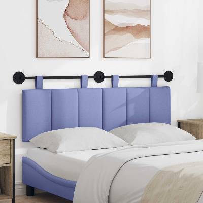 vidaXL Висяща табла На райета Дънково син 150 x 55 x 5 см текстил (42032299)