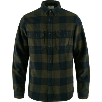 Fjällräven Övik heavy flanelová košile deep forest-dark navy