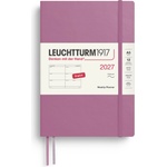 Leuchtturm1917 Weekly Calendar 2027 Medium (A5) - English, Dusty Rose, Softcover, 12 months - January-December 2027, 1 week per double page, 80 g/m2 paper with high ink compatibility - 400294 (400294)