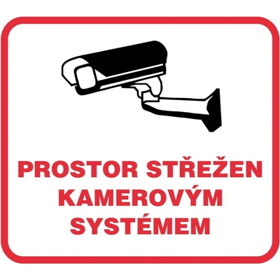 Walteco Prostor střežen kamerovým systémem 90x90mm, samolepka Množství: 5 ks , 20319BP1