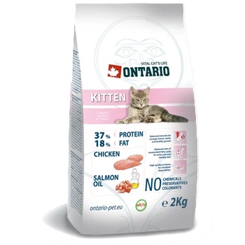 ONTARIO KITTEN cat food - суха храна за подрастващи котенца от 1 до 12 месеца с пилешко месо 2 кг, Чехия 213-0007