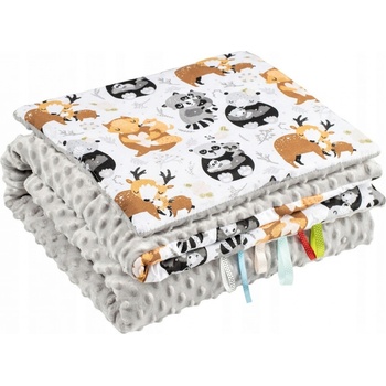 Deka do kočíka a vankúšik Infantilo sivá zvieratká