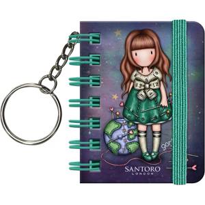 Santoro gorjuss Ключодържател с тефтерче Santoro Gorjuss - Be Kind To Our Planet (1047GJ15)