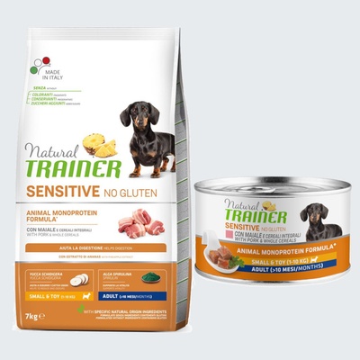 Natural Trainer Sensitive No Gluten Adult Small s vepřovým masem 7 kg