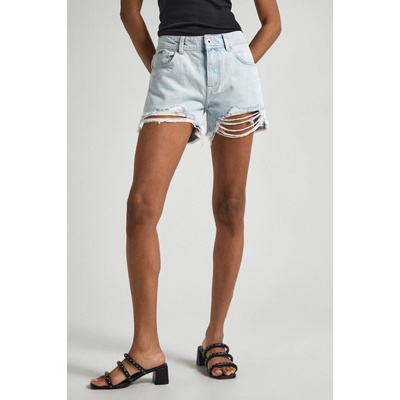 Pepe Jeans dámské kraťasy RELAXED SHORT MW denim