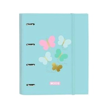 Moose Папка с пръстени Moos Butterflies Син 27 x 32 x 3.5 cm